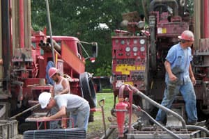 Working in a field