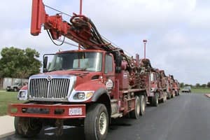 Line of trucks